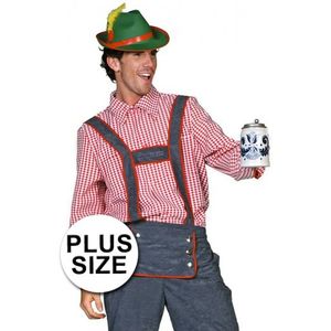 Grote maat Tiroler heren blouse voor heren - Oktoberfest overhemd