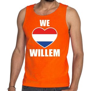 Oranje We Love Willem tanktop / mouwloos shirt - Shirt voor heren - Koningsdag kleding