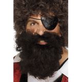 Bruine piraten verkleed baard voor heren - verkleedkleding accessoires baarden