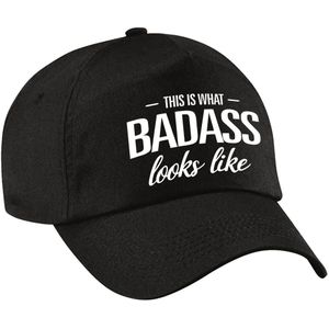 This is what badass looks like pet / cap zwart voor jongens en meisjes - baseball cap - grappige cadeau petten / caps