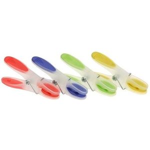 48x Wasknijpers in verschillende kleuren met sotfgrip - huishoudelijke producten - knijpers