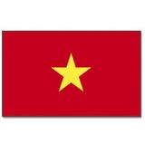 2x stuks vlag Vietnam 90 x 150 cm feestartikelen - Vietnam landen thema supporter/fan decoratie artikelen