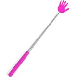 Gerim - Stevige handjes ruggenkrabber - 2x stuks - uitschuifbaar tot 65cm - roze