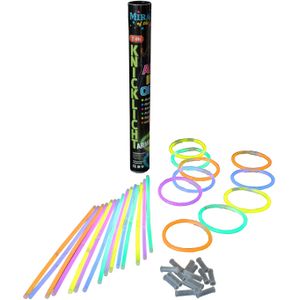 Glow in the dark sticks - 25x sticks van 20 cm - multi kleuren breaklights