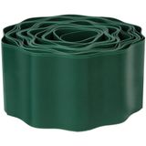 2x stuks Kunststof grasranden / borderranden groen 9 m x 9 cm inclusief Bison PVC lijm