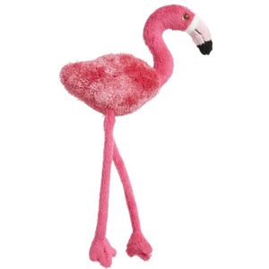 Pluche flamingo magneet roze 23 cm