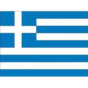 20x Binnen en buiten stickers Griekenland 10 cm - Griekse vlag stickers - Supporter feestartikelen - Landen decoratie en versieringen
