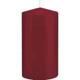 Trend Candles - Cilinder Stompkaarsen set 6x stuks bordeaux rood 12-15-20 cm
