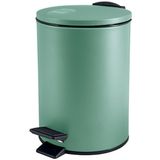 Spirella Pedaalemmer Cannes - groen - 5 liter - metaal - L20 x H27 cm - soft-close - toilet/badkamer