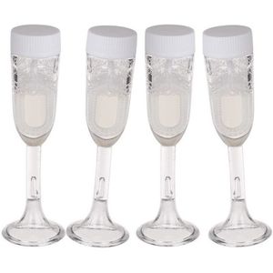 48x stuks Bellenblaas champagne bruiloft glas - Bruiloft/huwelijk feestartikelen