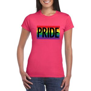 Gay Pride regenboog shirt Pride roze dames - LGBT/ Lesbische shirts