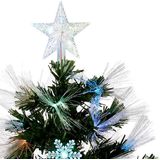 Tweedekans kunst kerstboom - 60 cm - met verlichting gekleurd - kunstbomen