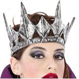 Halloween/horror verkleed kroon - dark queen/princess - kunststof - dames/meisjes
