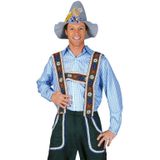 Tiroler overhemd blauw/wit voor heren - Geruiten overhemden Oktoberfest voor heren