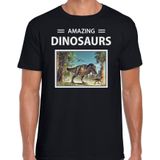 Dieren foto t-shirt T-rex dino - zwart - heren - amazing dinosaurs - cadeau shirt Tyrannosaurus Rex dinosaurus liefhebber