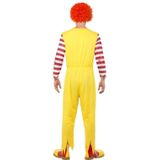 Horror clown kostuum rood/geel voor heren