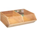 Five® Bamboe bakje C (35 x 31 x 12,5 cm) - E-09-3-BHout - Stapelbaar