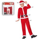 Atosa Kerstmannenpak - kinderen - polyester - kerstman verkleedkleding