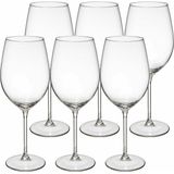 Secret de Gourmet Wijnglazen set Lina - doosje 12x stuks - chique glas - 41 CL - witte/rode/rose