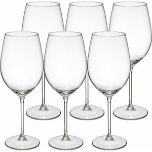 Secret de Gourmet Wijnglazen set Lina - doosje 12x stuks - chique glas - 41 CL - witte/rode/rose