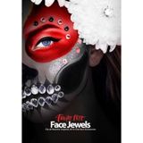 PaintGlow Face Jewels - Day of the Dead - rood/zwart - make-up steentjes - Halloween/Carnaval/verkleden
