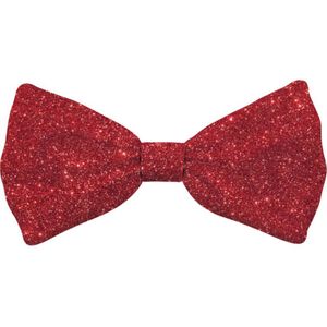 Vlinderstrikje voor middelgrote honden -rood glitters - 12,5 x 6cm -accessoires huisdieren