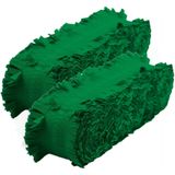 Set van 3x stuks feest/verjaardag versiering slingers groen 24 meter crepe papier - Feestartikelen