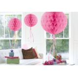 3x feestversiering decoratie bollen licht roze 30 cm