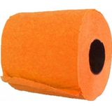 3x Gekleurd toiletpapier rollen 140 vellen - Turquoise/zwart/oranje thema feestartikelen decoratie - WC-papier/pleepapier