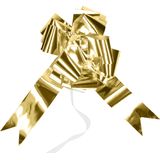 Santex trouwauto lint met strikjes - Bruiloft - goud - just married - autodecoratie set