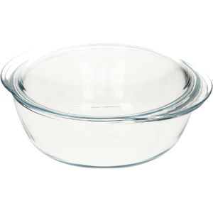 Pyrex - Classic Ovenschaal Rond met Deksel 3,5 liter - Transparant