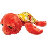 Suki Gifts pluche zeeschildpad Jules knuffeldier - cute eyes - rood - 14 cm - Hoge kwaliteit