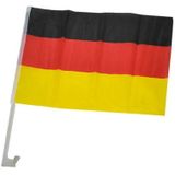 Set van 2x stuks autoraamvlaggen Duitsland 30 x 45 cm - Landen thema supporters feestartikelen