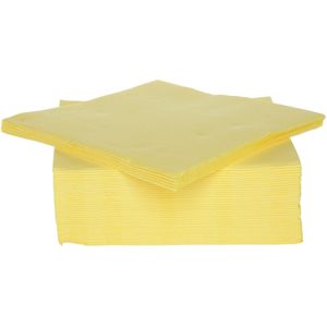40x stuks luxe kwaliteit servetten geel 38 x 38 cm - Pasen thema feestartikelen tafel decoratie wegwerp servetjes