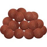 Atmosphera Lichtslinger - 16 verlichte balletjes/bollen 35 mm - terracotta - 255 cm - batterijen