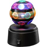 Disco party licht/disco bol - zwart - roterend - Multi kleurige LED verlichting