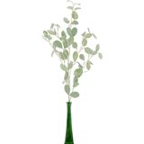 DK Design Kunstbloem Eucalyptus tak Real Touch - 2x - 90 cm - lichtgroen - losse steel - Kunst zijdebloemen