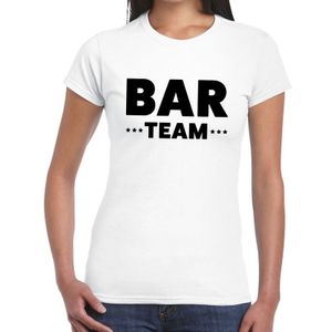 Bar team tekst t-shirt wit dames - evenementen crew / personeel shirt