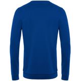 Grote maten sweater / sweatshirt trui blauw met ronde hals voor heren - blauwe - basic sweaters