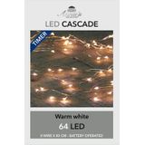 4x Lichtdraad cascade lichtsnoer met 8 lichtdraden van 50 cm - 64 warm witte LEDS - verlichting op batterijen