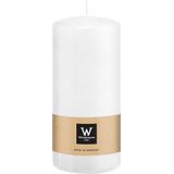 Wiedemann Cilinderkaars/stompkaars - wit - 15 x 7 cm - 63 branduren - zuilkaarsen