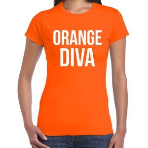Koningsdag t-shirt orange diva oranje - dames - Kingsday outfit / kleding / shirt