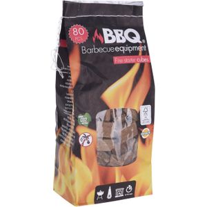 Grote zak met 80x barbecue en vuurkorf aanmaakblokjes - BBQ aanmaken