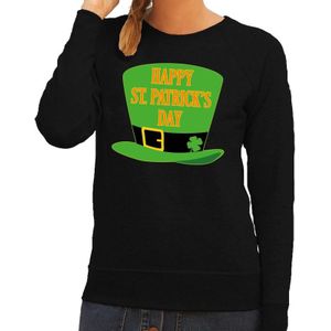 Happy St. Patricksday sweater zwart dames - St Patrick's day kleding