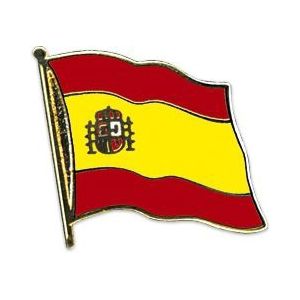 Set van 5x stuks Pin broche van Vlag Spanje/Spaanse vlag - Spaanse feestartikelen