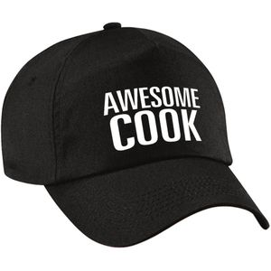 Awesome cook pet / cap zwart voor volwassenen - baseball cap - cadeau petten / caps