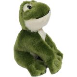 Pia soft Toys Knuffeldier Groene Kikker - zachte pluche stof - premium kwaliteit knuffels - groen - 12 cm - Kikkers