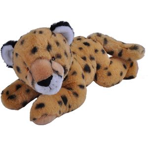 Pluche knuffel dieren Eco-kins jachtluipaard/cheetah van 30 cm. Wildlife speelgoed knuffelbeesten - Cadeau voor kind/jongens/meisjes