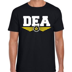 DEA agent verkleed t-shirt zwart voor heren -  politie drugs bestrijding / geheime dienst - verkleedkleding / tekst shirt
