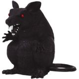 Nep ratten - 2x - 23 x 18 cm - zwart - Horror/griezel thema decoratie dieren